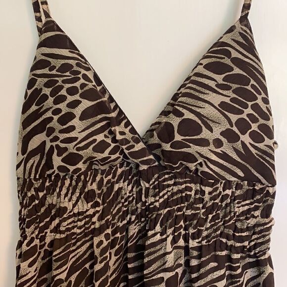 She’s Cool maxi dress animal print sun dress L - Picture 3 of 12